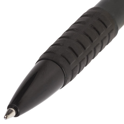 Ручка шариковая автоматическая BRAUBERG "Explorer", корпус черный, узел 0,7 мм, линия 0,35 мм, синяя
