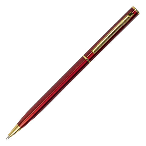 Ручка подарочная шариковая BRAUBERG "Slim Burgundy", корпус бордо, узел 1 мм, линия письма 0,7 мм, с