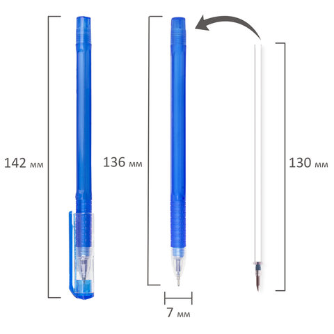 Ручка гелевая BRAUBERG "Option", СИНЯЯ, корпус тонированный синий, узел 0,6 мм, линия письма 0,35 мм