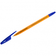 Ручка шариковая " Erich Krause " R-301 Amber Stick синяя 0,7мм, шестигранная, рифленый держатель, пр
