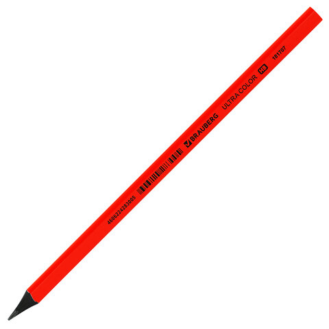 Карандаш чернографитный BRAUBERG "ULTRA COLOR", 1 шт., HB, пластиковый