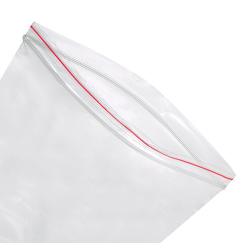 Пакеты ZIP LOCK "зиплок" ОЧЕНЬ ПРОЧНЫЕ, комплект 100 шт., 300х400 мм, ПВД 80 мкм, BRAUBERG EXTRA, 60