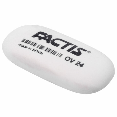 Ластик FACTIS OV 24 (Испания), 49х24х9 мм, цвет ассорти, овальный, мягкий