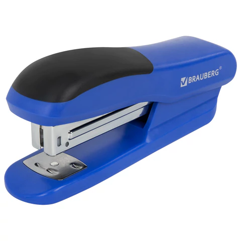 Степлер №24/6, 26/6 BRAUBERG "SX-39", до 25 листов, синий