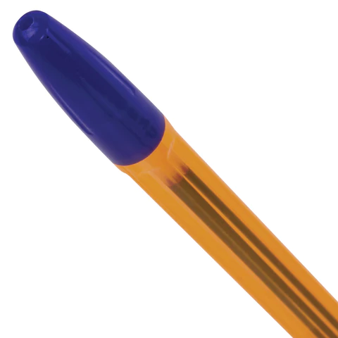 Ручка шариковая BRAUBERG "X-333" AMBER, СИНЯЯ, корпус тонированный оранжевый, узел 0,7 мм