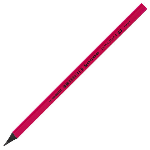 Карандаш чернографитный BRAUBERG "ULTRA COLOR", 1 шт., HB, пластиковый