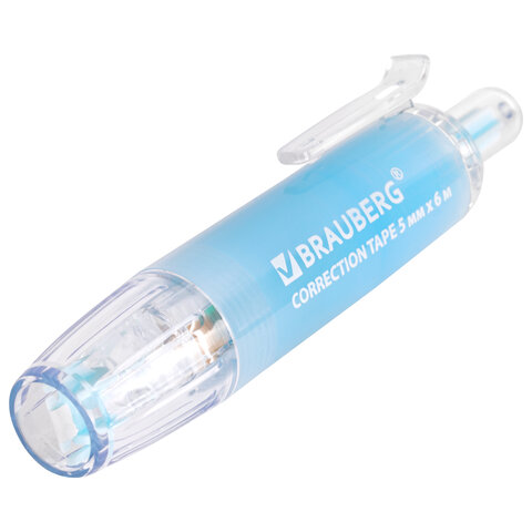 Корректирующая лента BRAUBERG PASTEL 360, 5 мм х 6 м, ассорти, автоматическая, блистер