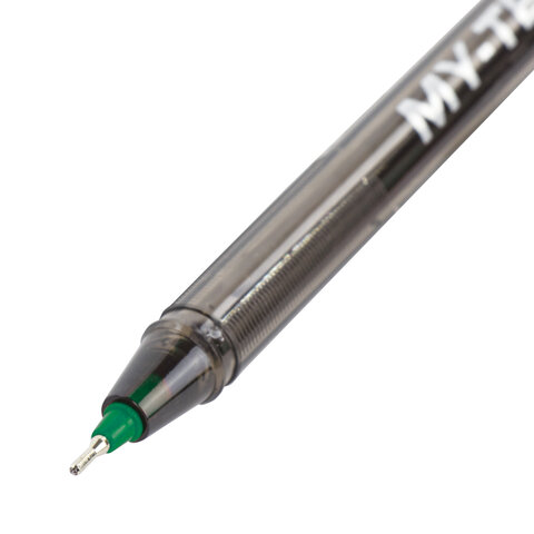 Ручка шариковая масляная PENSAN "My-Tech", ЗЕЛЕНАЯ, игольчатый узел 0,7 мм, линия 0,35 мм
