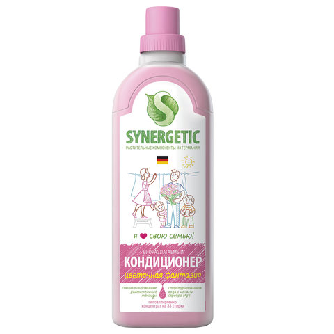 Кондиционер-ополаскиватель для белья 1 л SYNERGETIC "Аромамагия", гипоаллергенный, концентрат