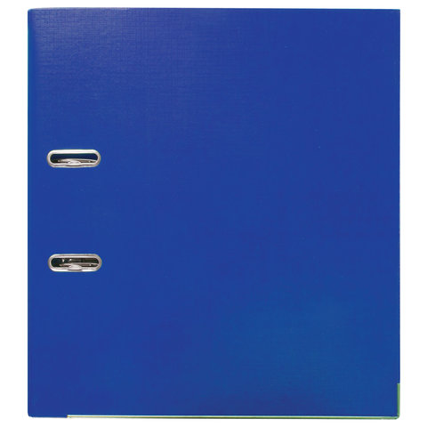 Папка-регистратор BRAUBERG "EXTRA", 75 мм, синяя, двустороннее покрытие пластик, металлический уголо