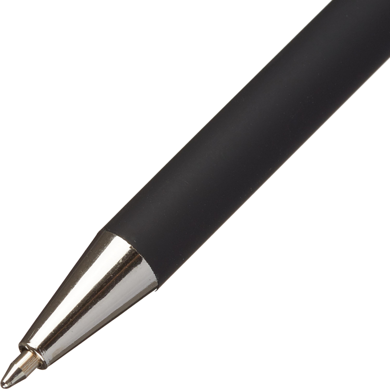 Ручка шариковая Attache Style 0,5мм прорезиненный корпус ЧЁРНАЯ