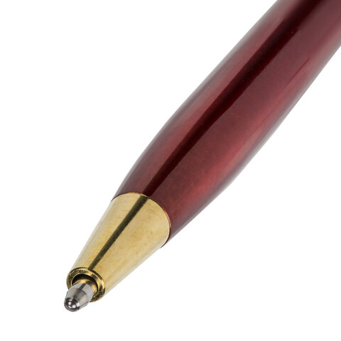 Ручка подарочная шариковая BRAUBERG "Slim Burgundy", корпус бордо, узел 1 мм, линия письма 0,7 мм, с