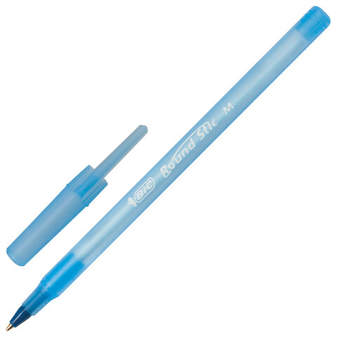 Ручки шариковые BIC "Round Stic", НАБОР 3 шт., СИНИЕ, узел 1 мм, линия письма 0,32 мм, пакет