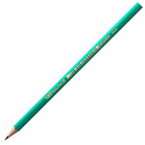 Карандаш чернографитный BIC, 1 шт., "Evolution", HB, корпус зеленый