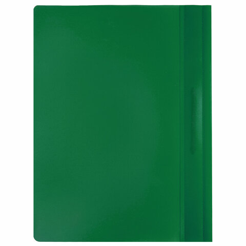 Скоросшиватель пластиковый BRAUBERG, А4, 130/180 мкм, зеленый