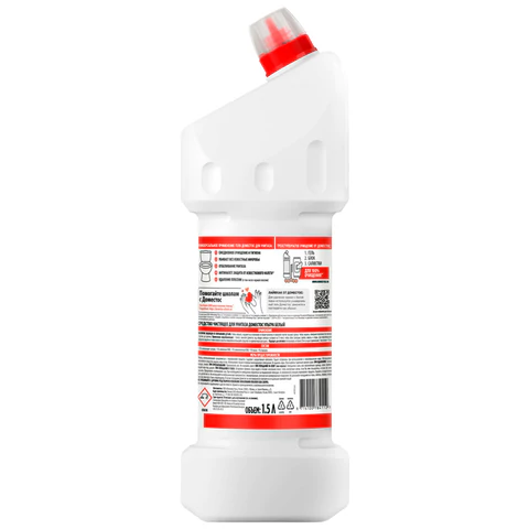 Средство для уборки туалета 1,5 л, DOMESTOS "Эксперт сила 7", "Ультра Белый"