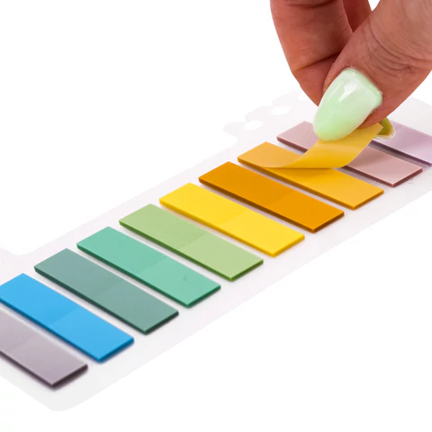 Закладки клейкие пастельные BRAUBERG PASTEL, пластиковые, 45х10 мм, 10 цветов х 20 листов
