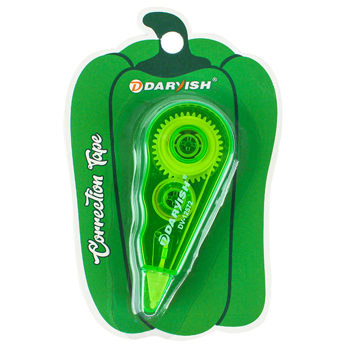 Корректирующая лента в роллере "Darvish" 5мм*3м в блистере "Овощи
