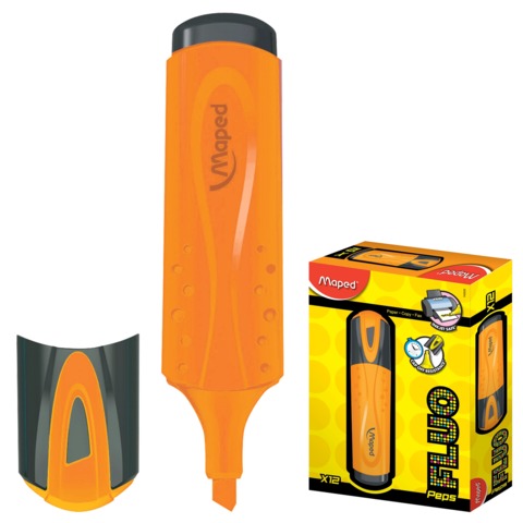 Текстовыделитель MAPED (Франция) "Fluo Pep's Classic", ОРАНЖЕВЫЙ, линия 1-5 мм