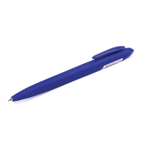 Ручка шариковая масляная автоматическая BRAUBERG "Sky Blue", СИНЯЯ, soft-touch, узел 0,7 мм, линия п