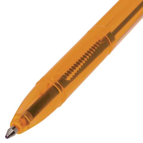 Ручка шариковая BRAUBERG "X-333" AMBER, СИНЯЯ, корпус тонированный оранжевый, узел 0,7 мм