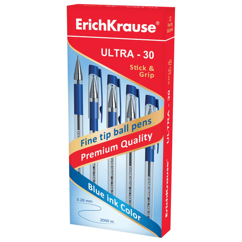 Ручка шариковая Erich Krause Ultra L-30 синяя 0,7мм