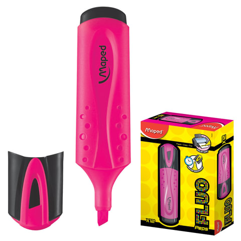Текстовыделитель MAPED (Франция) "Fluo Pep's Classic", РОЗОВЫЙ, линия 1-5 мм
