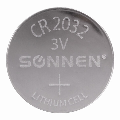 Батарейка SONNEN CR2032, литиевая