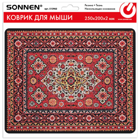 Коврик для мыши SONNEN "USSR" резина + ткань, 250х200х2 мм