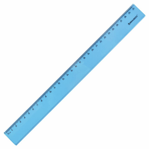 Линейка пластиковая 30 см BRAUBERG "FRUITY", тонированная, ассорти