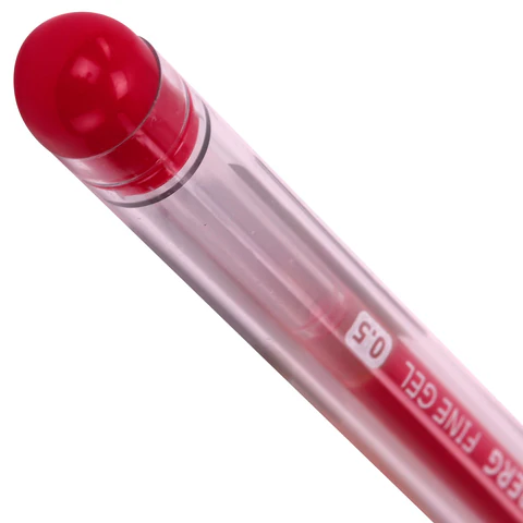 Ручка гелевая с грипом BRAUBERG "Fine Gel", КРАСНАЯ, игольчатый узел 0,5 мм, линия письма 0,35 мм