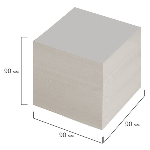 Блок для записей STAFF, непроклеенный, куб 9х9х9 см, плотностью 55 г/м2, белизна 70-80%