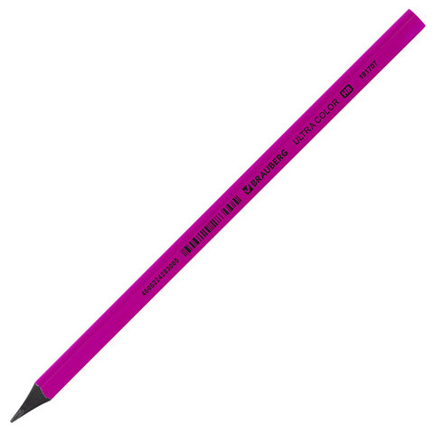 Карандаш чернографитный BRAUBERG "ULTRA COLOR", 1 шт., HB, пластиковый