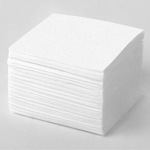 Салфетки бумажные 100 шт., 24х24 см, LAIMA/ЛАЙМА, белые, 100% целлюлоза