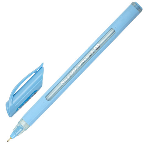 Ручка шариковая масляная BRAUBERG "Extra Glide Soft Pastel", СИНЯЯ, узел 0,7 мм, линия письма 0,35 м