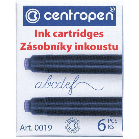 Картриджи чернильные Centropen синие, 6шт.