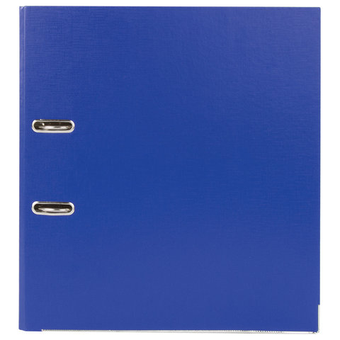 Папка-регистратор, покрытие пластик, 75 мм, ПРОЧНАЯ, с уголком, BRAUBERG, синяя