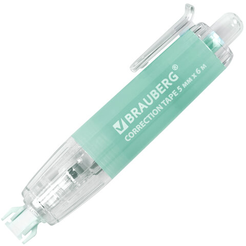 Корректирующая лента BRAUBERG PASTEL 360, 5 мм х 6 м, ассорти, автоматическая, блистер