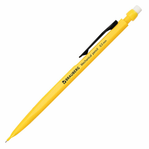 Карандаш механический 0,5 мм, BRAUBERG "Classic", ластик, корпус ассорти