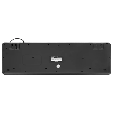 Клавиатура проводная USB, 104 плоские клавиши, LED-подсветка, SONNEN K308, черная