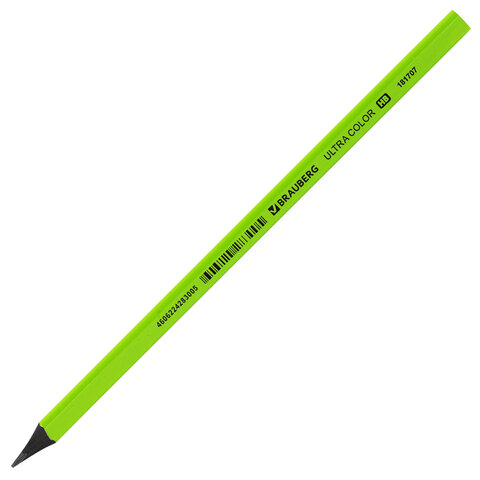 Карандаш чернографитный BRAUBERG "ULTRA COLOR", 1 шт., HB, пластиковый