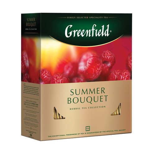 Чай GREENFIELD "Summer Bouquet" (Летний букет), травяной, 100 пакет. в конвертах по 2 г.