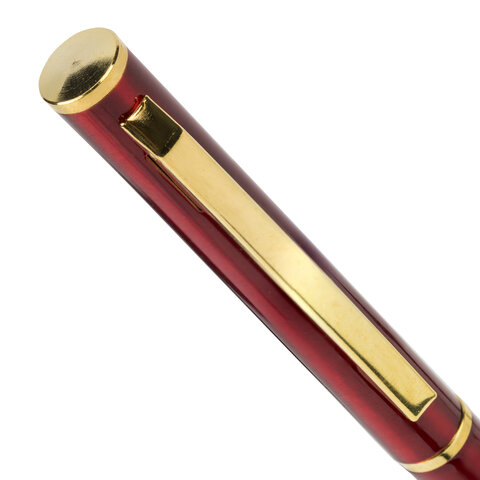 Ручка подарочная шариковая BRAUBERG "Slim Burgundy", корпус бордо, узел 1 мм, линия письма 0,7 мм, с