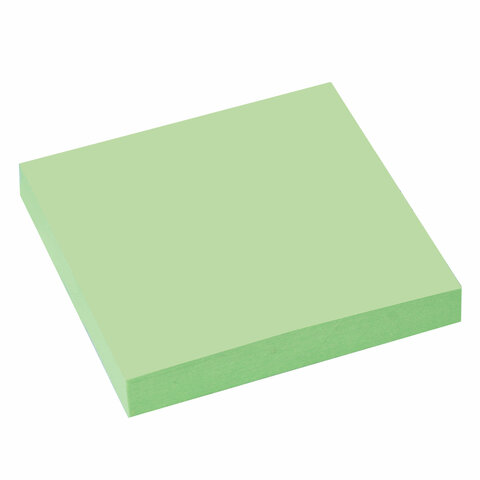 Блок самоклеящийся (стикеры) STAFF, 50х50 мм, 100 листов, зеленый