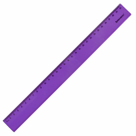 Линейка пластиковая 30 см BRAUBERG "FRUITY", тонированная, ассорти