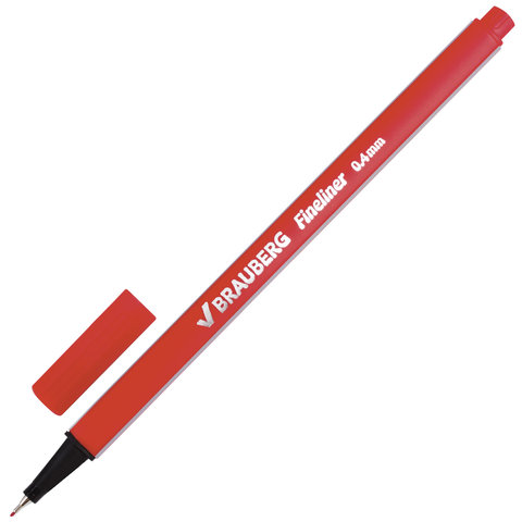 Набор капиллярных ручек (линеров) BRAUBERG 12 шт., АССОРТИ, "Aero", трехгранные, металлический након
