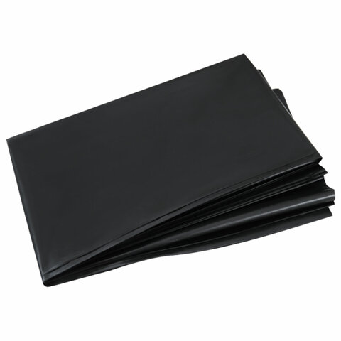Мешки для мусора 240 л черные в пачке 5 шт. особо прочные, ПВД 60 мкм, 90х140 см, ОФИСМАГ