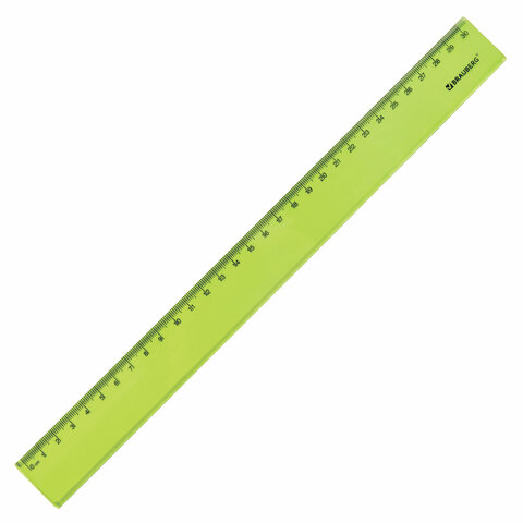 Линейка пластиковая 30 см BRAUBERG "FRUITY", тонированная, ассорти