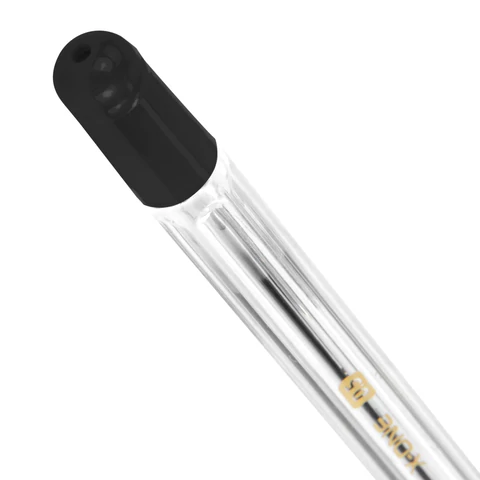 Ручка шариковая с грипом BRAUBERG "X-ONE", ЧЕРНАЯ, корпус прозрачный, узел 0,5 мм, линия письма 0,35