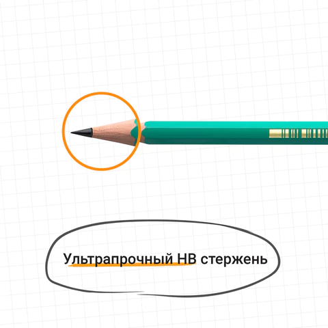 Карандаш чернографитный BIC, 1 шт., "Evolution", HB, корпус зеленый